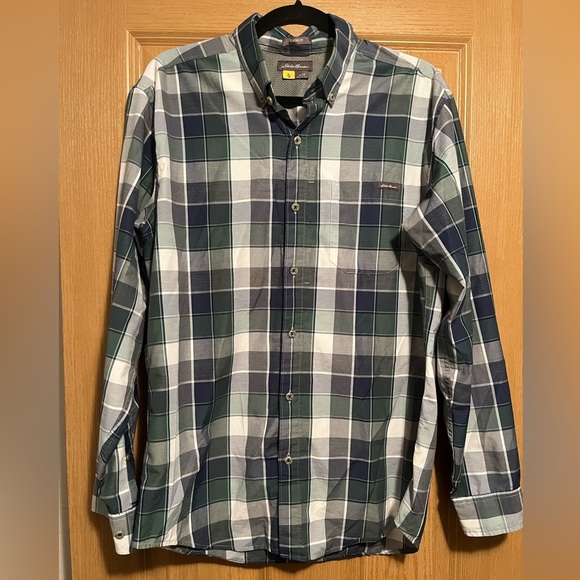 Eddie Bauer Travex Shirt Men's Long Sleeve Plaid Button Down Shirt - Picture 2 of 10